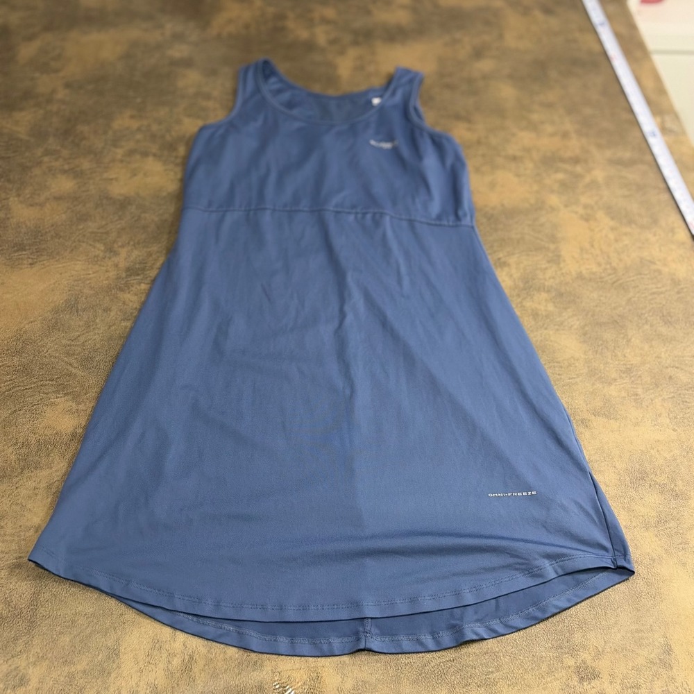 Columbia PFG Freezer III Dress Womens Large Blue Omni-Freeze Sleeveless Fishing